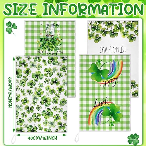 Miniatura 3 de 4 toallas de cocina para el día de San Patricio paños de cocina absorbentes de secado rápido decorativos del día de San Patricio paños de cocina