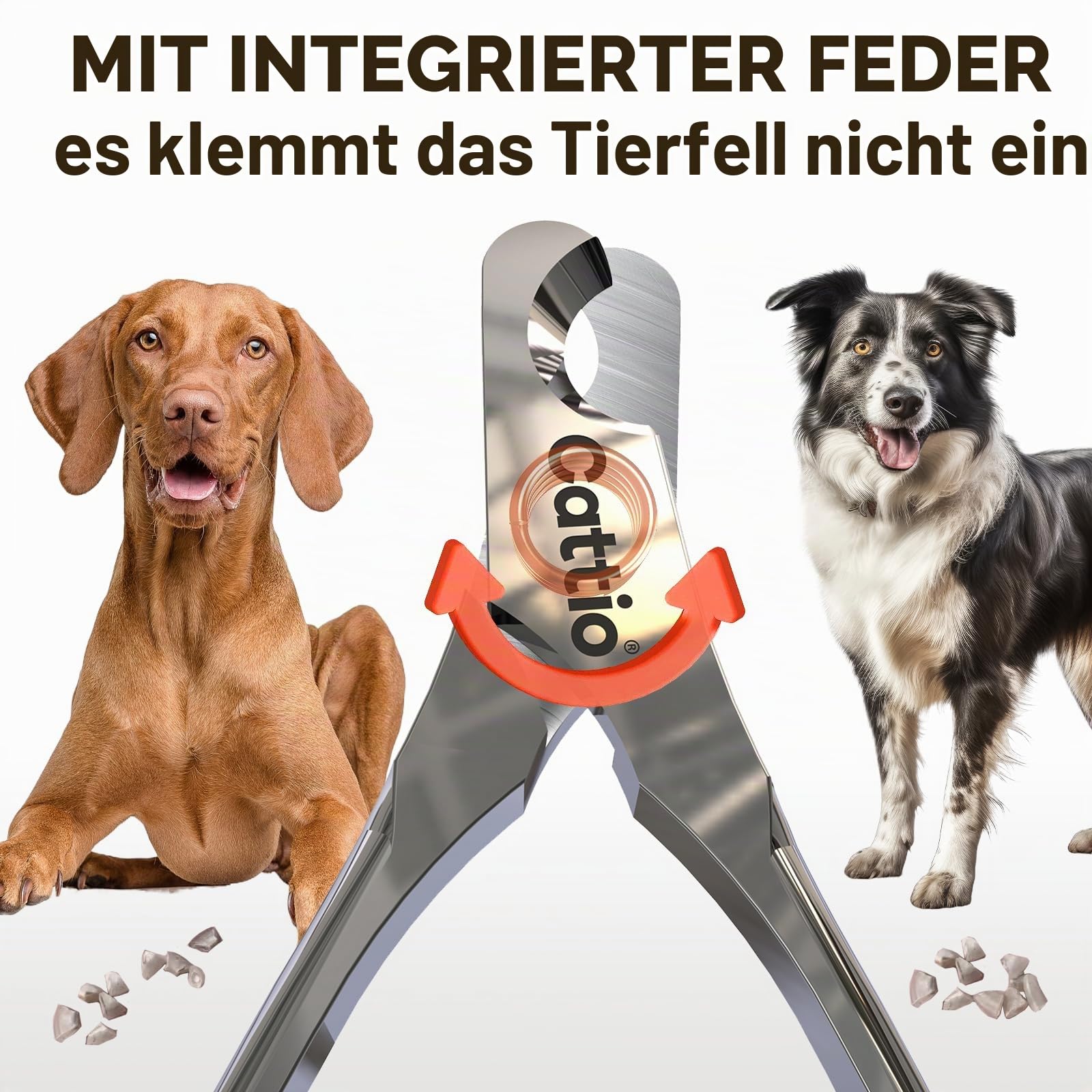 Professioneller Nagelknipser für große Hunde – scharf, langlebig und sicher. Robuster Haustier-Nagelschneider mit ergonomischem Design. Hunde-Nagelschneider (Hundeklauenknipser-Set (Glänzend))