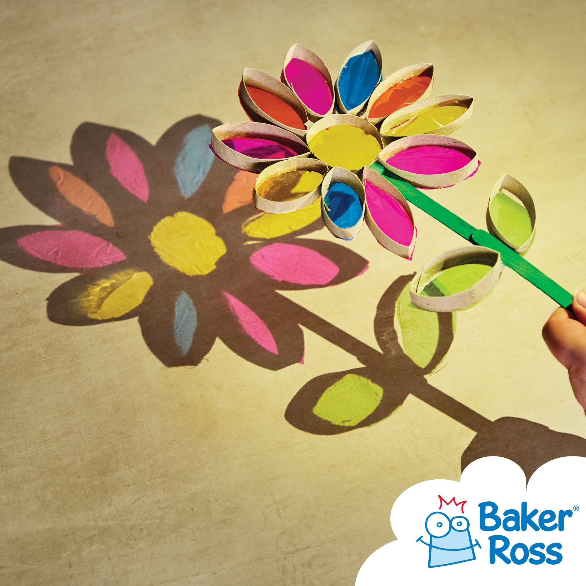 Baker Ross Cellofan Colorato (Pacco da 6 rotoli) Ideali per le Decorazioni per Bambini