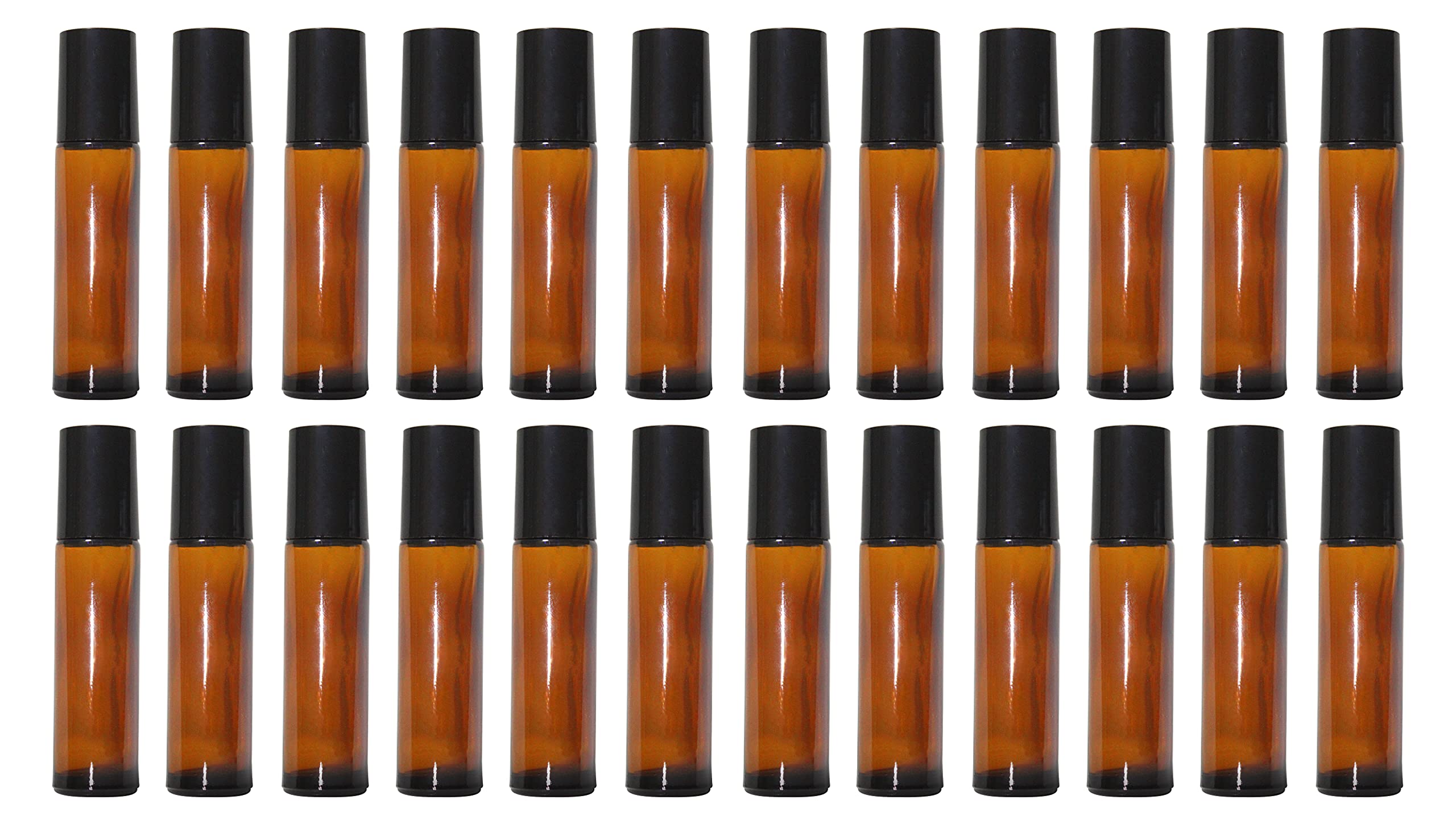 nsb herbals Empty Amber Glass Roll On Bottles (10 ml) with Black Cap for Essential Oils, Perfumes | Refillable Reusable & Eco- Friendly Leakproof Bottle (Pack of 24)-image-42