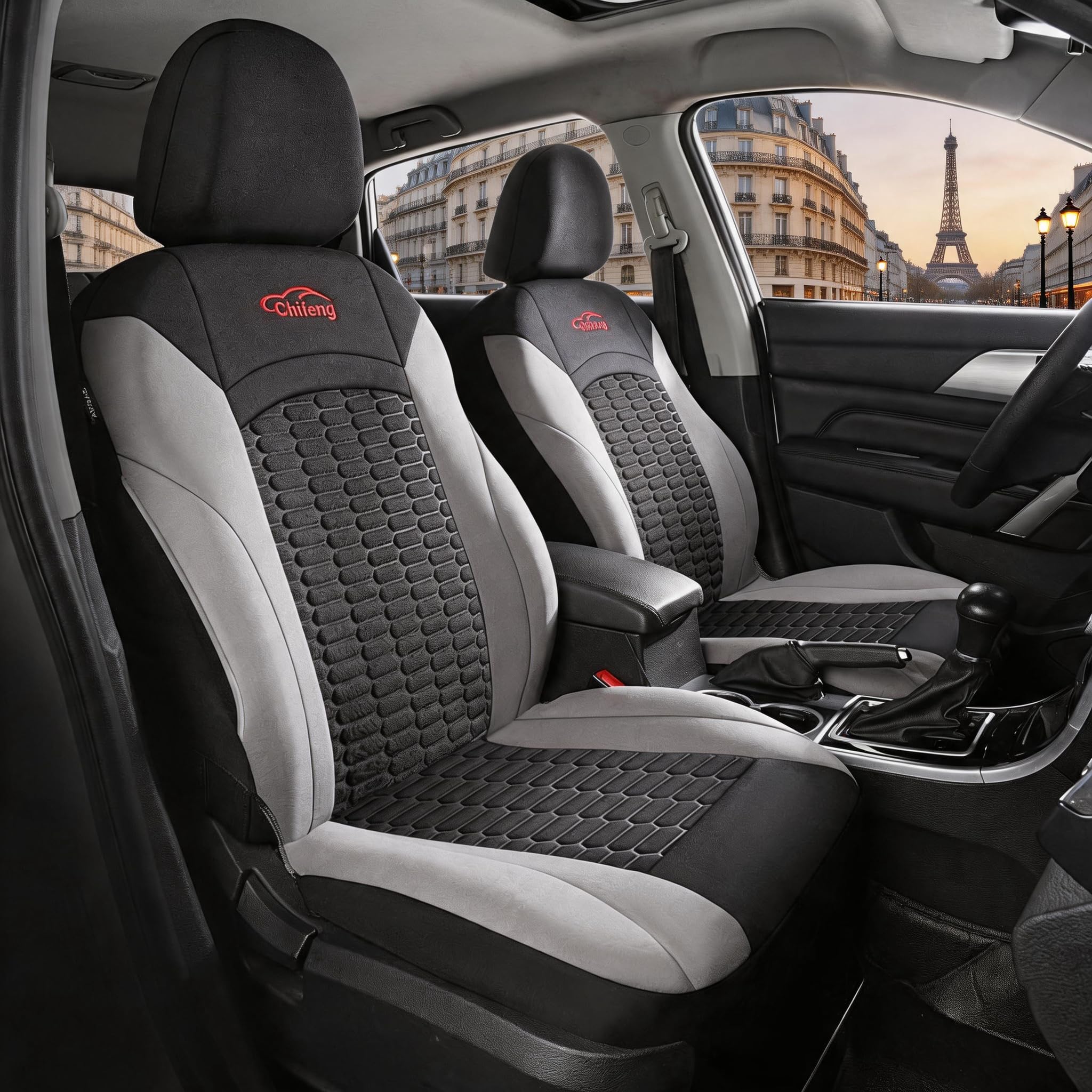 Lot complet de 5 housses de siège , respirante, résistante à l'usure, lavable en machine, en tissu polyester, Pour Dacia Duster Jogger Logan Logan Stepway Sandero Sandero Stepway, intérieur de voiture