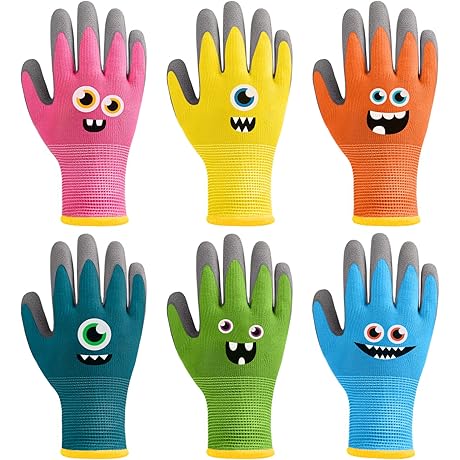 6 Pairs Kids Gardening Gloves: Essential Protection for Young Gardeners