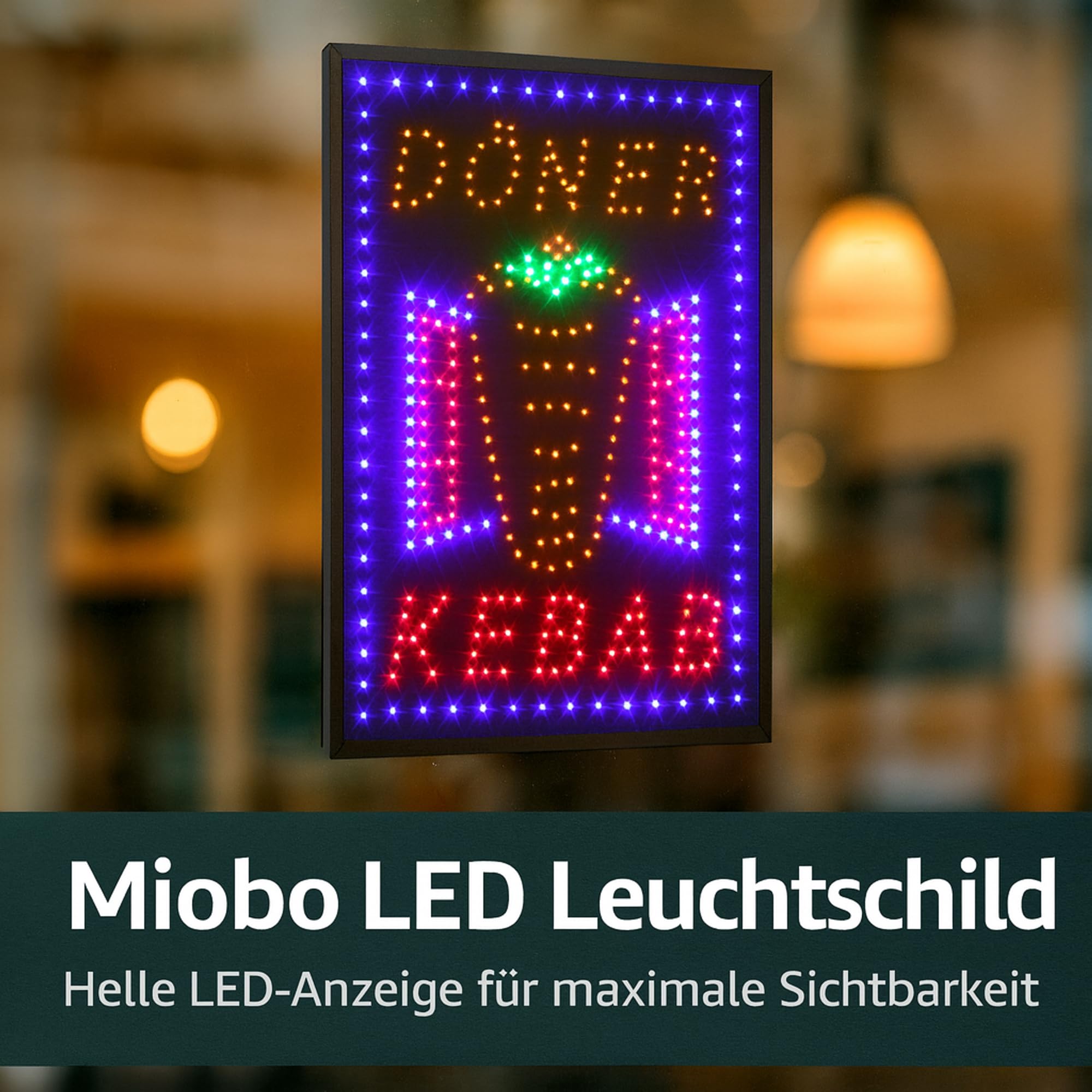 Cartel luminoso led, varios lemas y modelos, estilo neón nostálgico, Ice-38