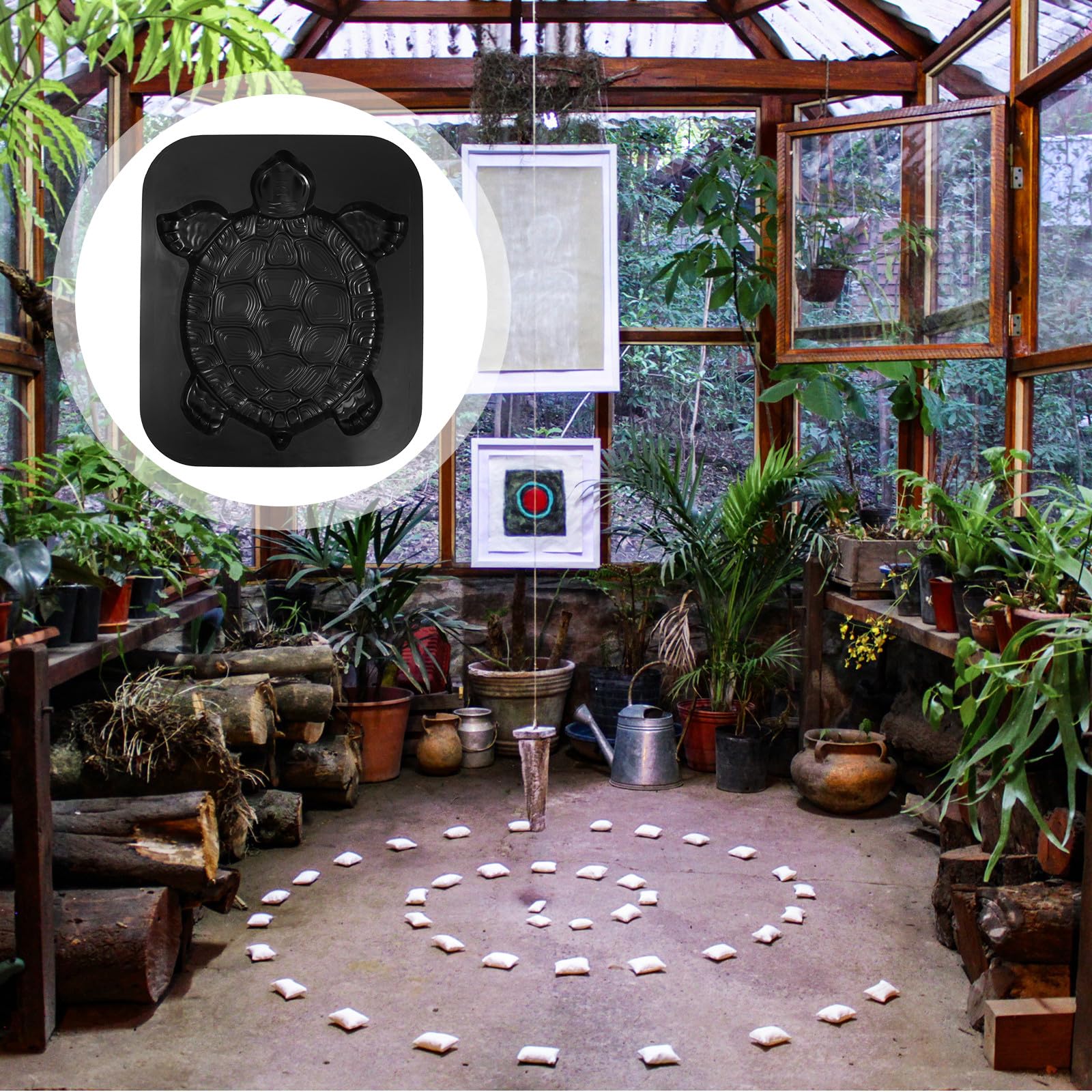 YARNOW Betonform Schildkröte Gießform für Gartenwege und Hofböden mit Wiederverwendbarer Kunststoffform