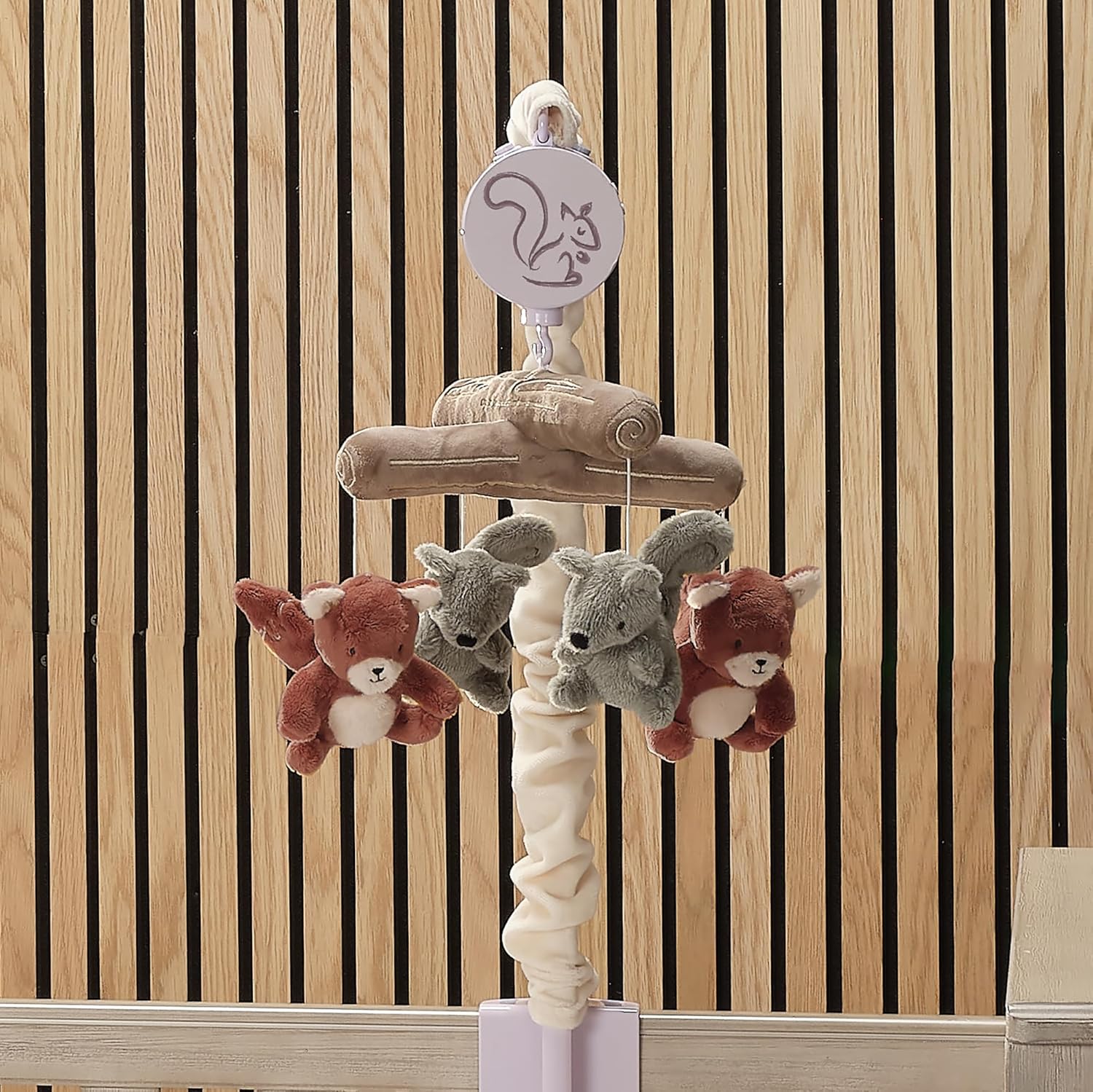 Lambs & Ivy Treetop Fox & Squirrel Woodland Musical Baby Crib Mobile Soother Toy - Image 6
