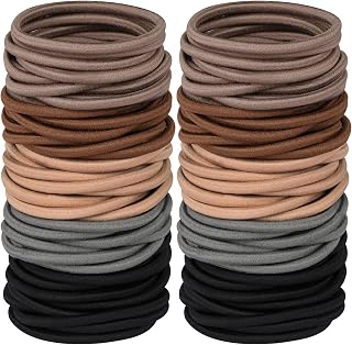 Multy-Colored Hair Ties for Thick Hair, 120 PCS Large Hair Elastics, No Damage Ponytail Holders for Women, Men and Girls