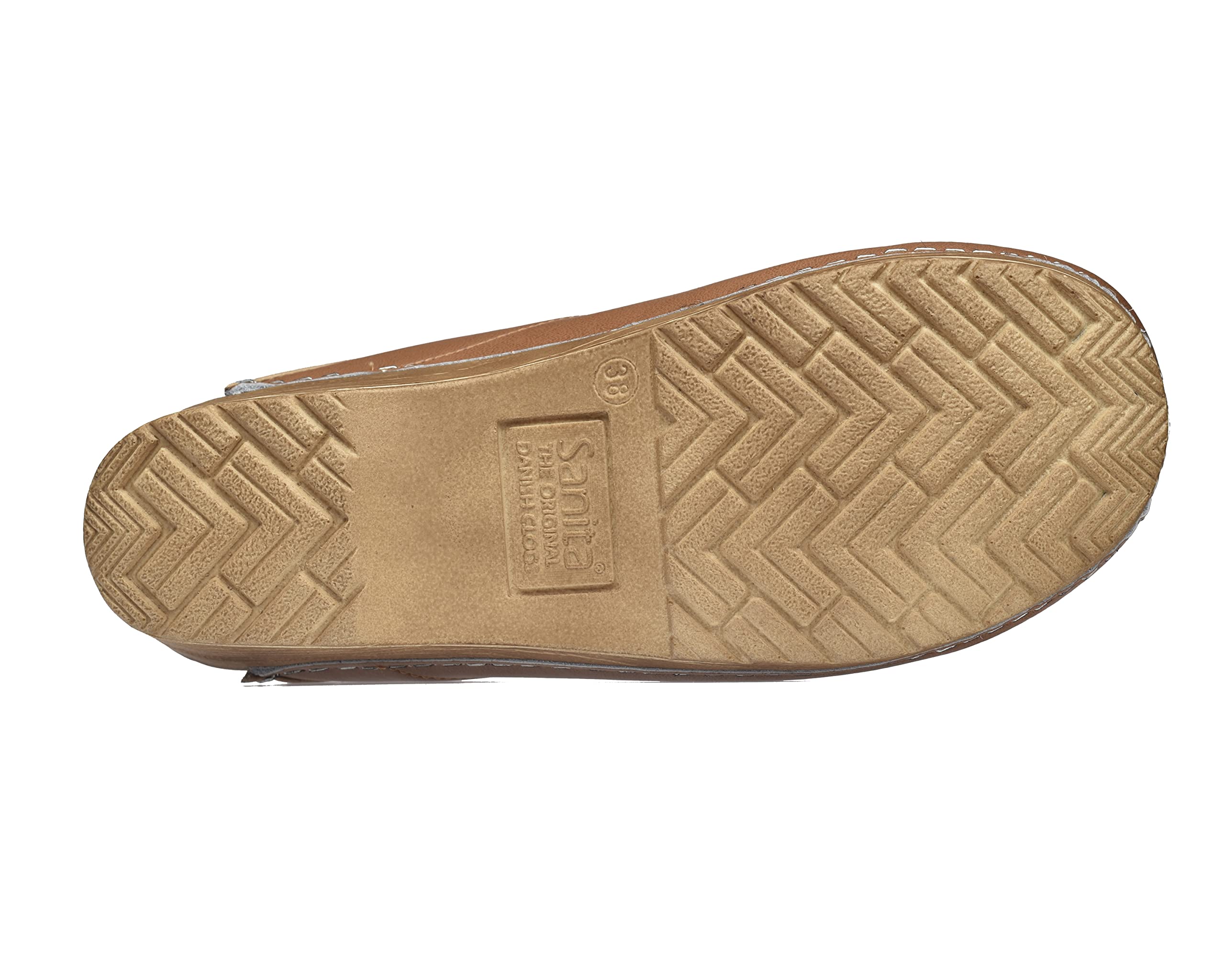 Sanita | Sandra offener Clog | Original handgemacht | Flexible Leder-Clogs für Damen | Anatomisch geformtes Fußbett mit weichem Schaum | Hellbraun | 42 EU