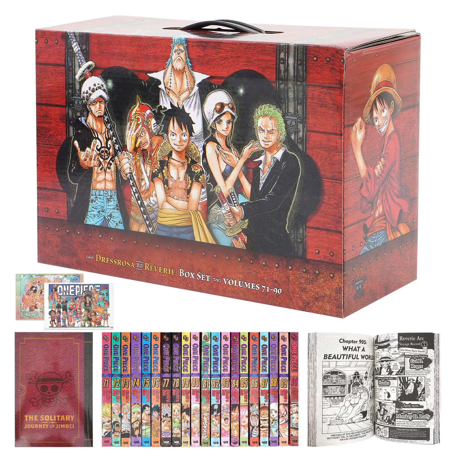 RAUENHABE Conjunto de mangá One Piecee Boxes 4: Volumes 71-90 com