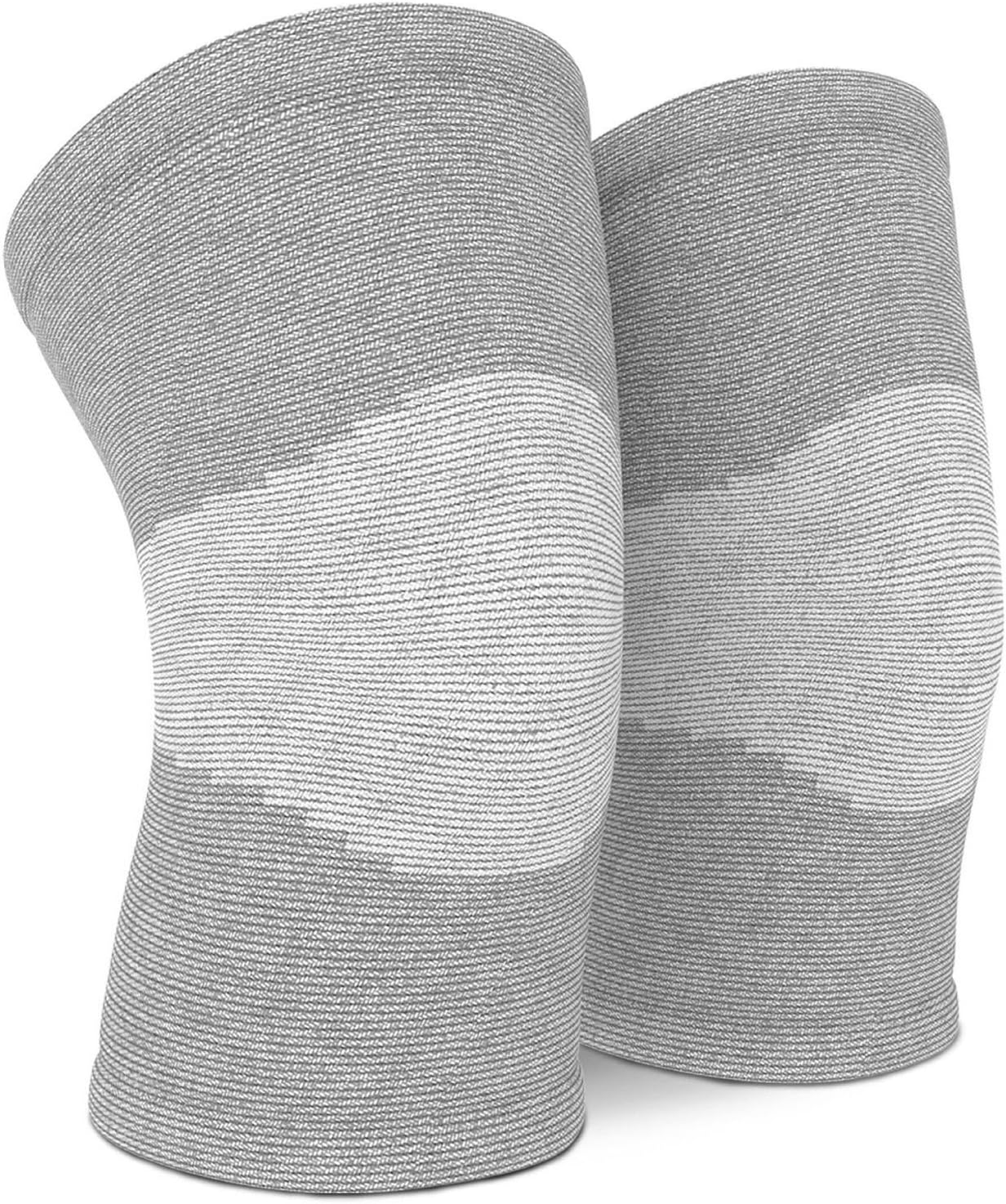 Runee Compression Bamboo Charcoal Knee Sleeve For Arthritis Relief, Pain, And Swelling - Effective Support For Running, Jogging, Workout, Hiking, And Recovery (L/XL, Gray) : Health & Household