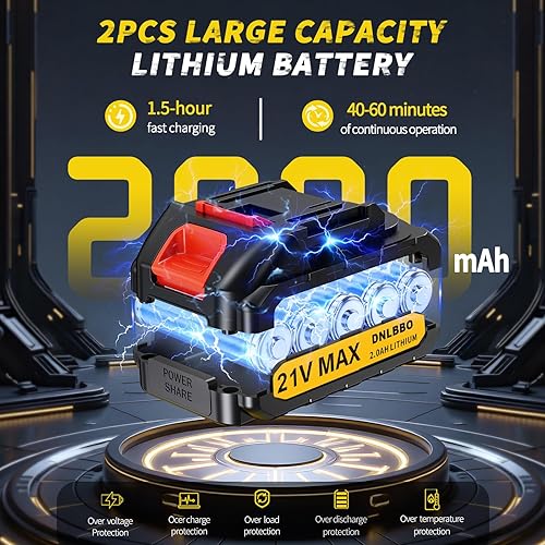 Miniatura 6 de Mini motosierra inalámbrica, motosierra eléctrica de 6 pulgadas, con pantalla de potencia para cortar maderaárbol, uso en jardín y hogar, regalo