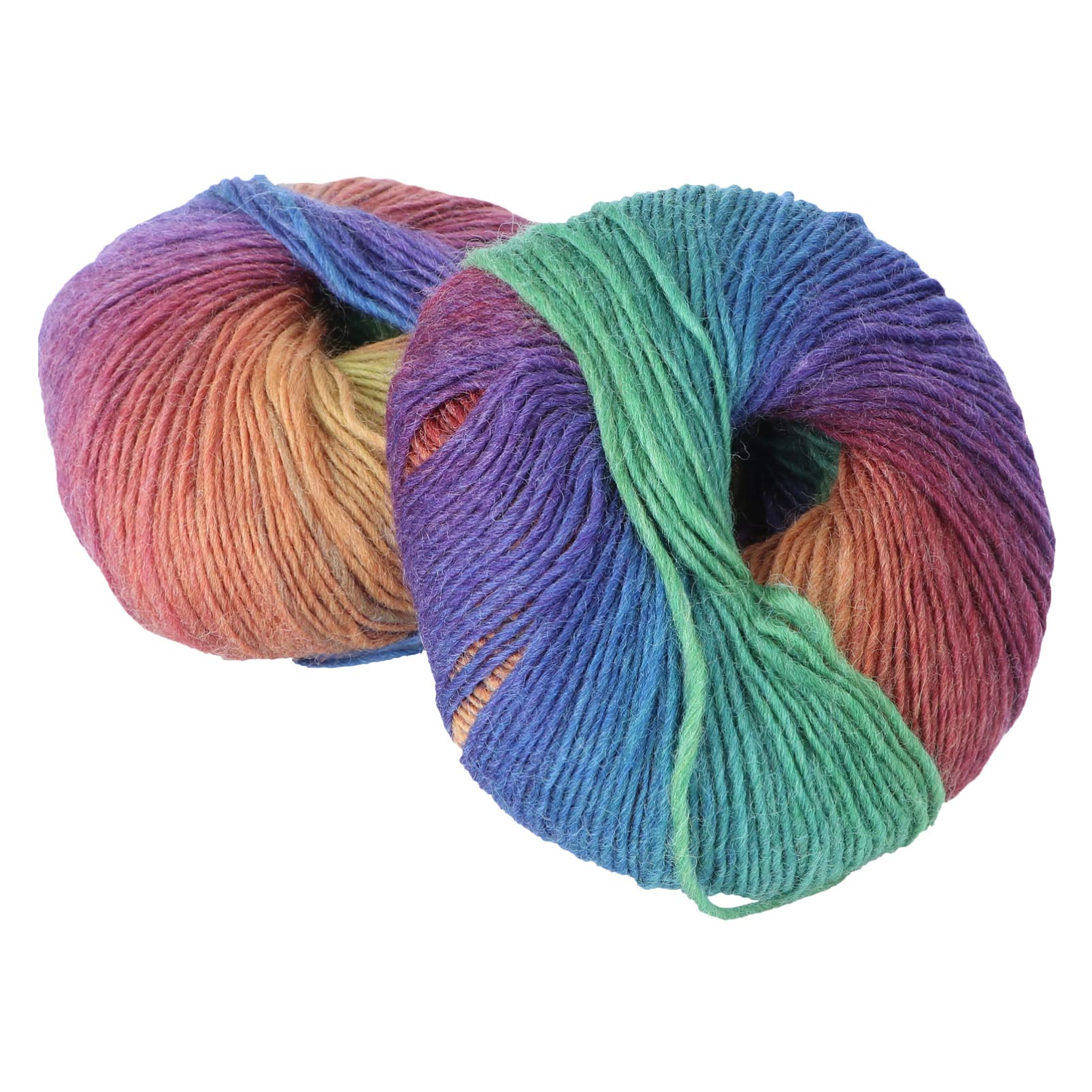 Ciieeo 6 Rollen selbststreifendes Häkelgarn Wollgarn Baumwolle Strickwolle Sockenwolle aus Baumwolle Wolle Regenbogengarn Regenbogen-Strickwolle Strickgarn Zubehör häkeln Pullover Linie