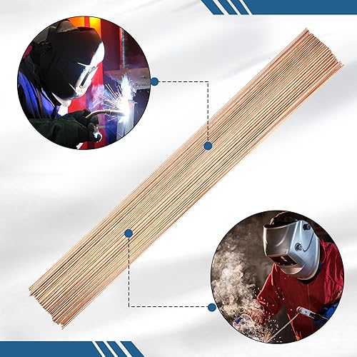 Miniatura 4 de Blulu Varilla de soldadura TIG ER70S-6 Varilla de llenado TIG de acero suave Varilla de soldadura TIG de acero al carbono, 2 libras (332 pulgadas x