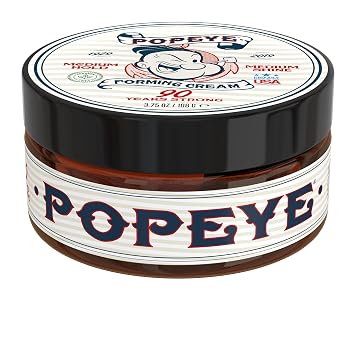 Razor MD Popeye Shaving Co Hair Styling Forming Cream for Men, Medium Hold and Medium Shine Styling Cream, Mens Hair Grooming Products for Short and Long Hair Types, 3.75 oz