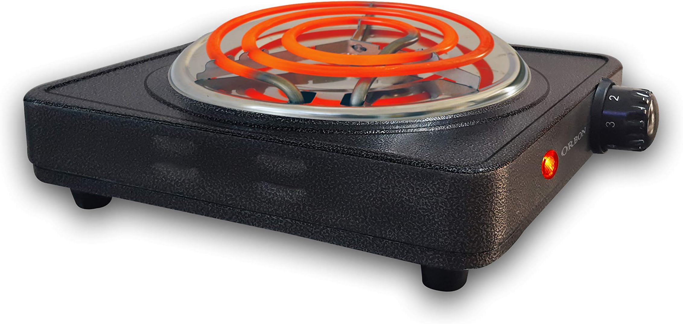 ORBON® 1000 Watts with Thermostat G-Coil Electric Coal Burner Stove with On-Off Indicator|Charcoal Burner (Made in India