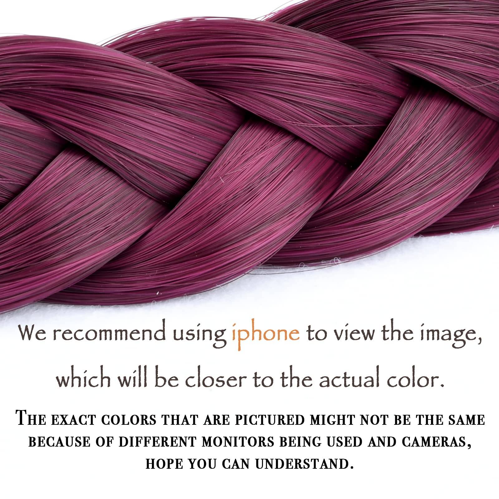 Gledola 2 Strands Fishtail Plaited Braids Headband Braided Synthetic Hair Elastic Stretch, Hair Accessory for Bride Women - Image 2