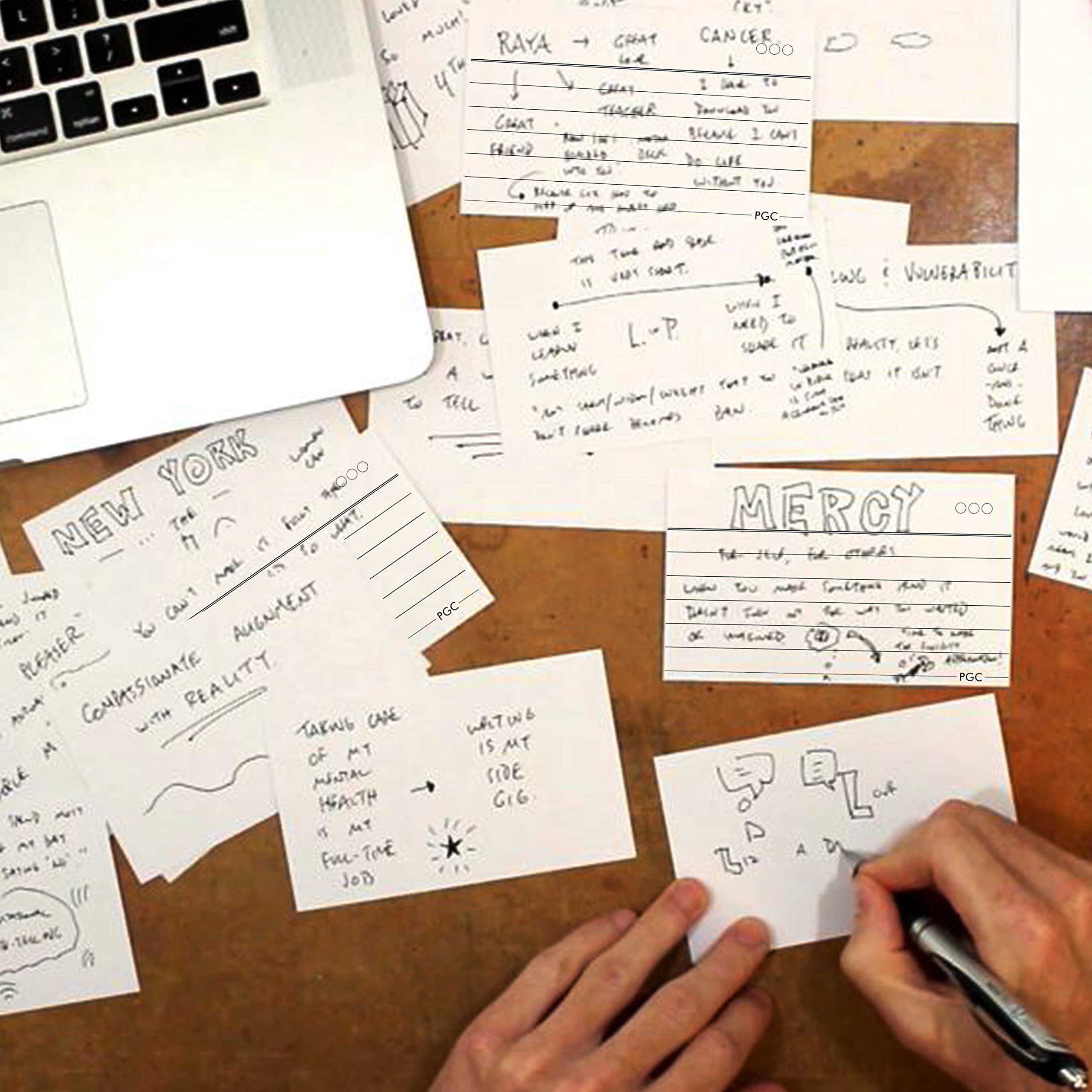 Index Flash Cards - 100 Sheets, Ivory Cardstock -4