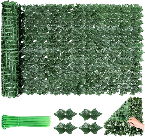 Kunsthecke aus Efeu, 300 × 100 cm (Efeu-Sichtschutz)