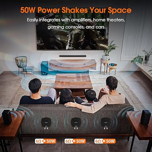 Miniatura 3 de Douk Audio BS-1 Bass Shaker transductor táctil de alta potencia de 50 W - Subwoofer bajos para cine en casa, audio de coche y silla de juegos de