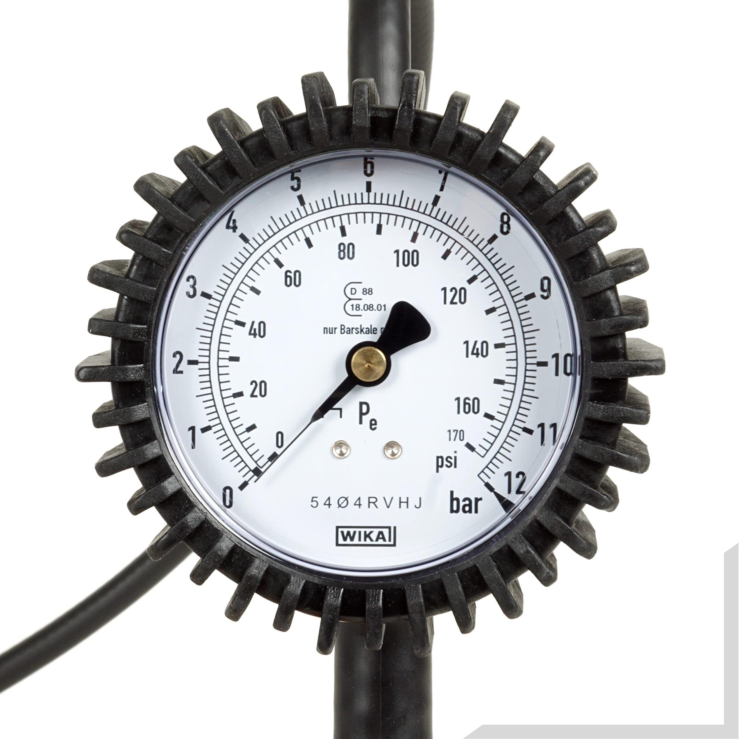 GAV Pistola Gonfiaggio Pneumatici Professionale Auto e Camion con Manometro Pressione Gomme WIKA 80mm – Omologata