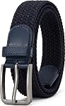 DOOPAI Braided Stretch Belt for Men, Elastic Woven Belt, casual Fabric Golf Belt, 1 3/8" for golf pants jeans, Gift Box