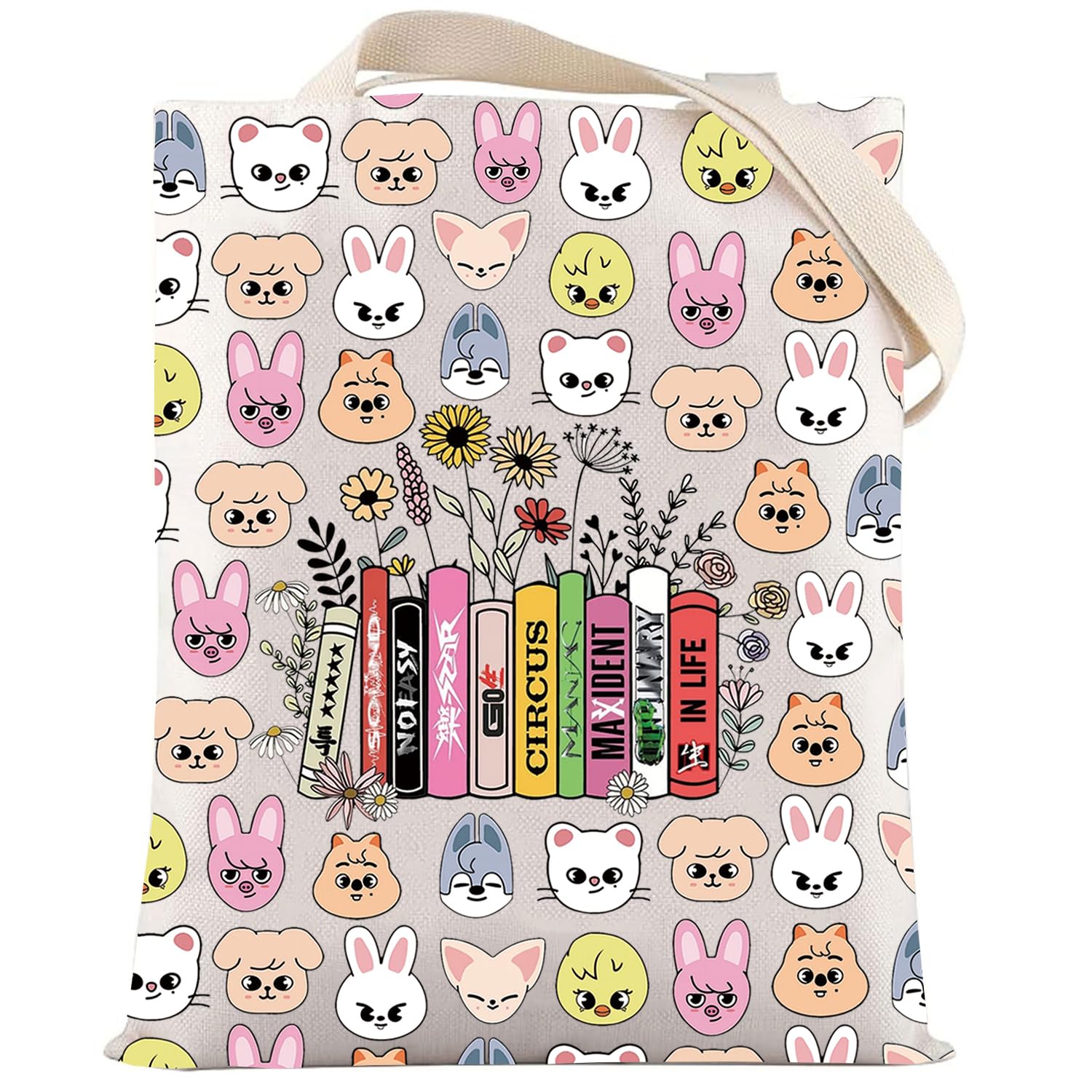 SKZOO Cosmetic Make Up Bag SKZ K-POP Fans Gift SKZOO Cartoon Member Zipper Pouch Bag SKZ Merchandise For K-POP Fans (SKZ Life TG)