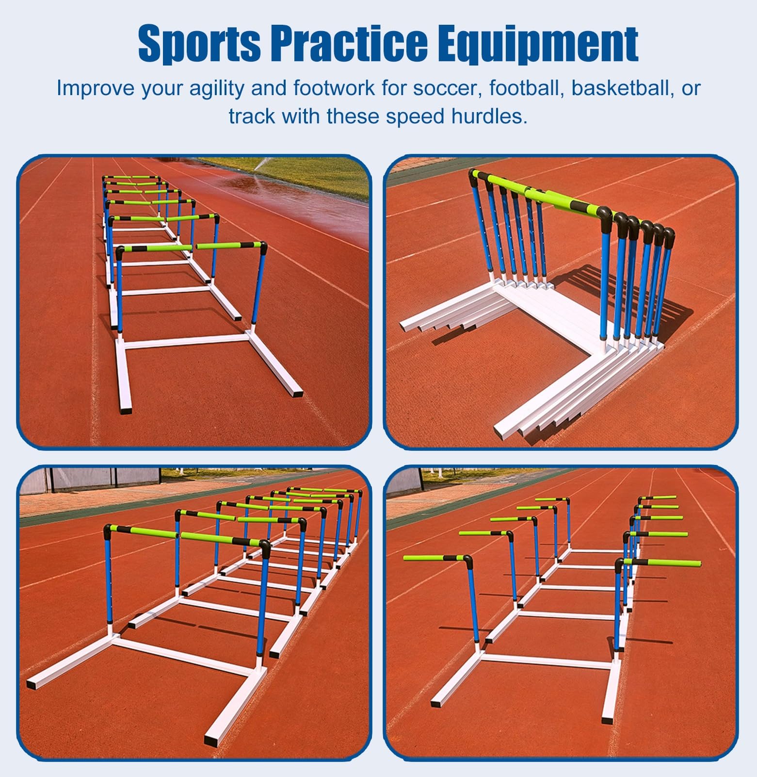 Obstáculos para Saltar Juego de 5 Vallas de Entrenamiento de Agilidad