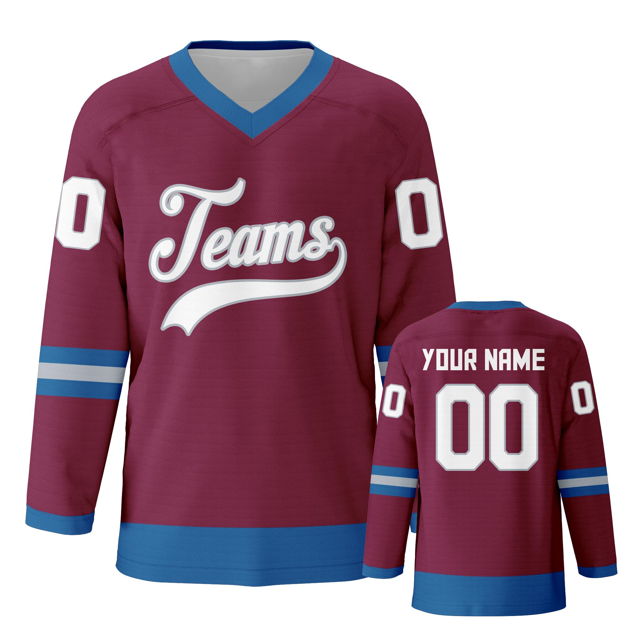 Customized Ice Hockey Jersey Personalized Team Solid Hockey Jersey Printed Stitched Hockey Jersey Men Women Youth Kids