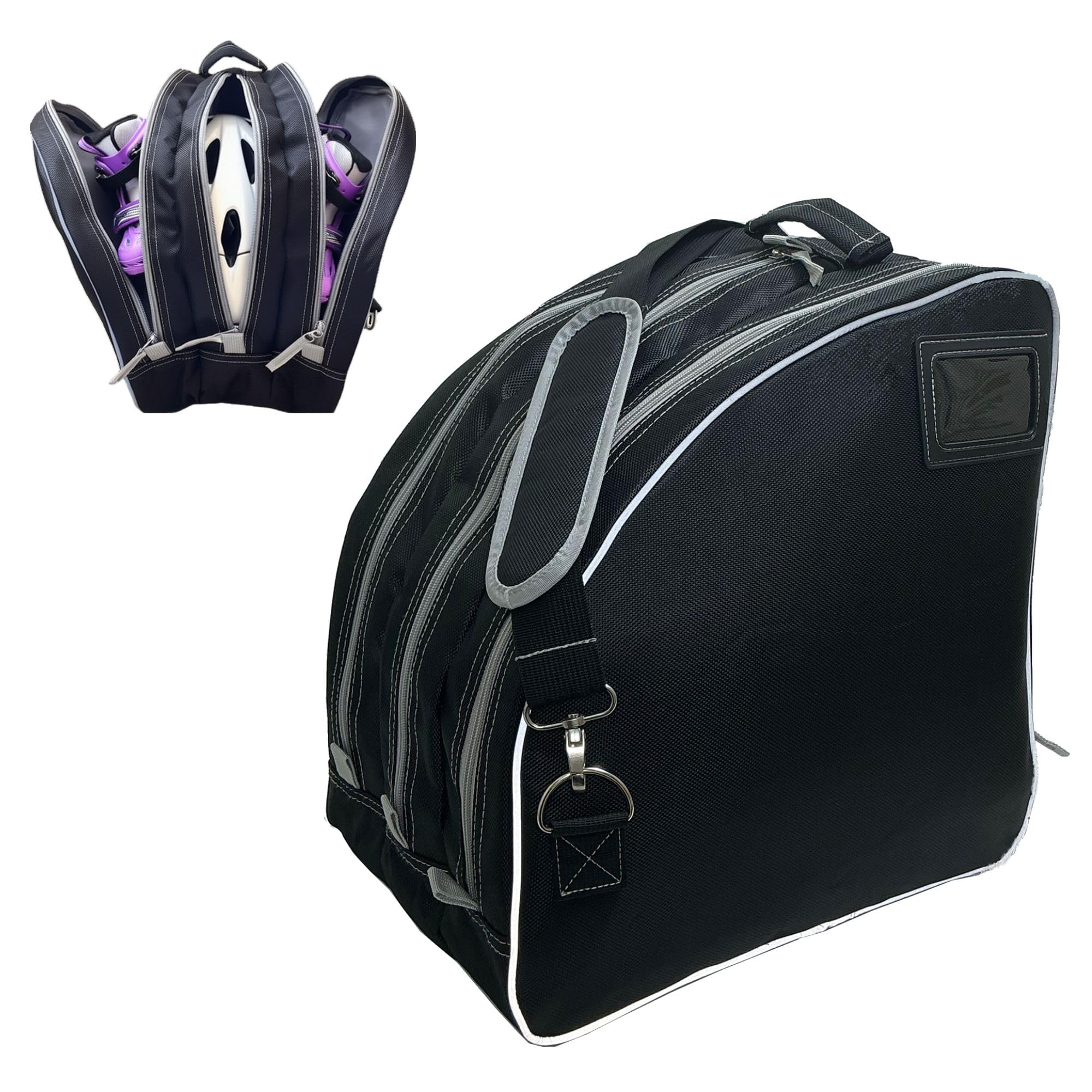 Sac Patins Fille | Patins en Ligne et Patins de Glace | Sac Résistant et Réglable | Poches Spacieuses et Respirantes | Patins en ligne sans frein jusqu'à la taille 44 EU, avec frein max. taille 40 EU.
