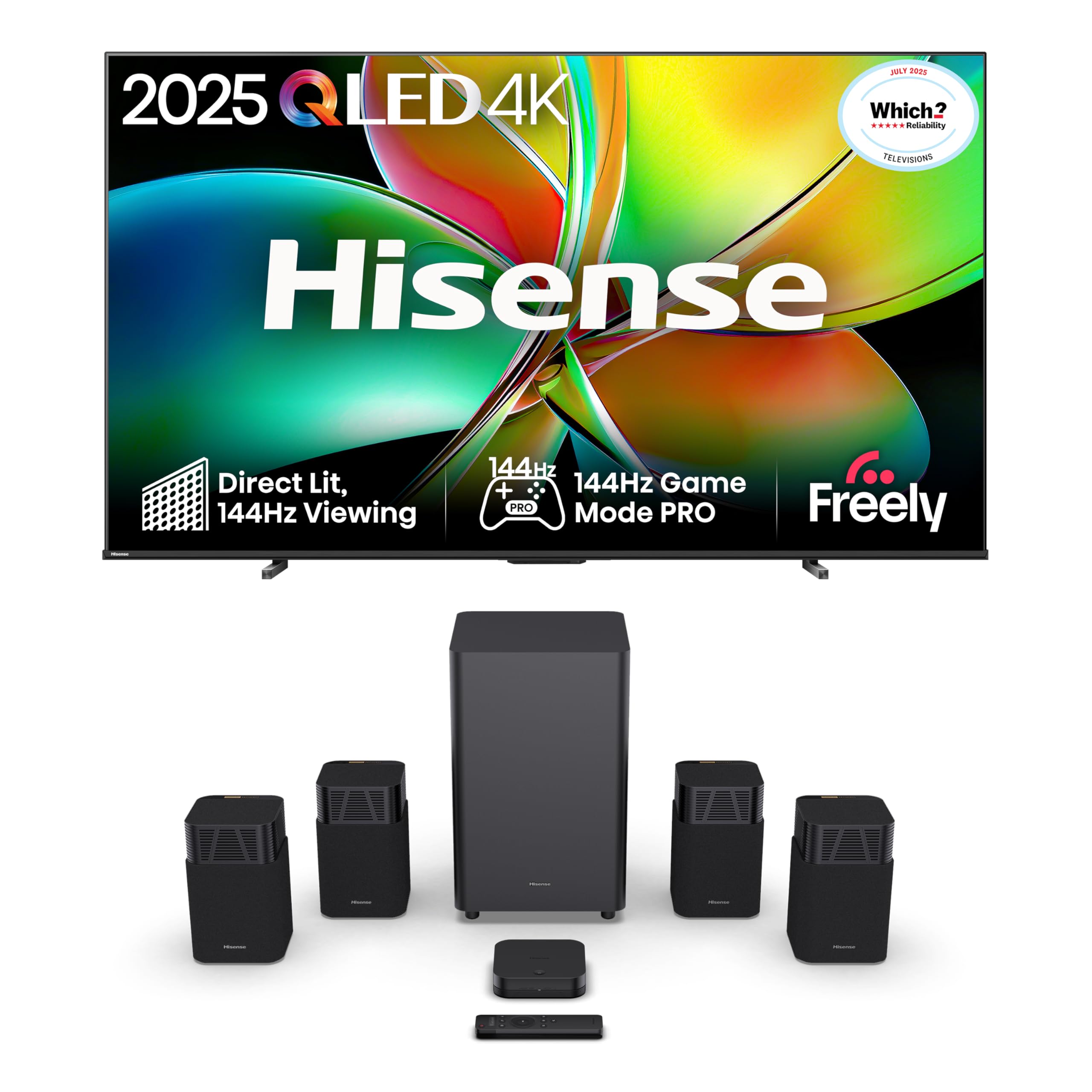 Hisense 43" 43E78QTUK QLED Smart AI TV - 4K Direct Lit Viewing, Quantum Dot Colour, Hi-View AI Engine, Dolby Vision, Dolby Atmos with Freely, Disney +, YouTube, Netflix — view 22