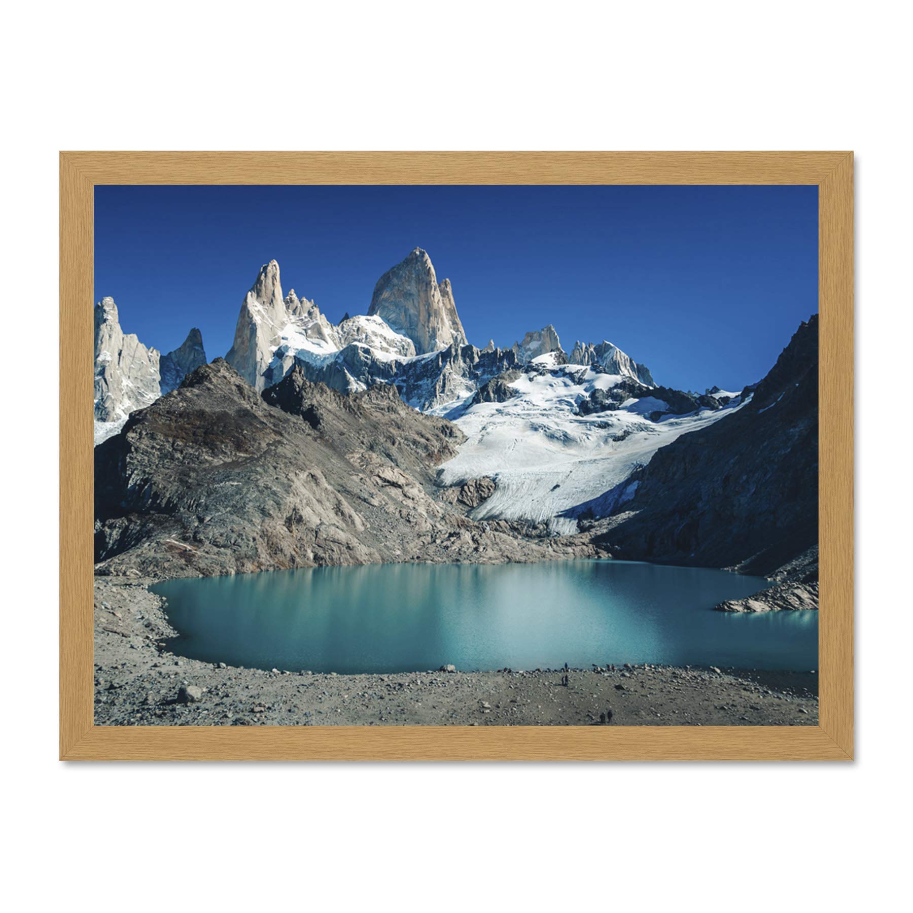 Marttinen Fitz Roy Mountain Argentina Large Framed Art Print Poster Wall Decor 18x24 inch