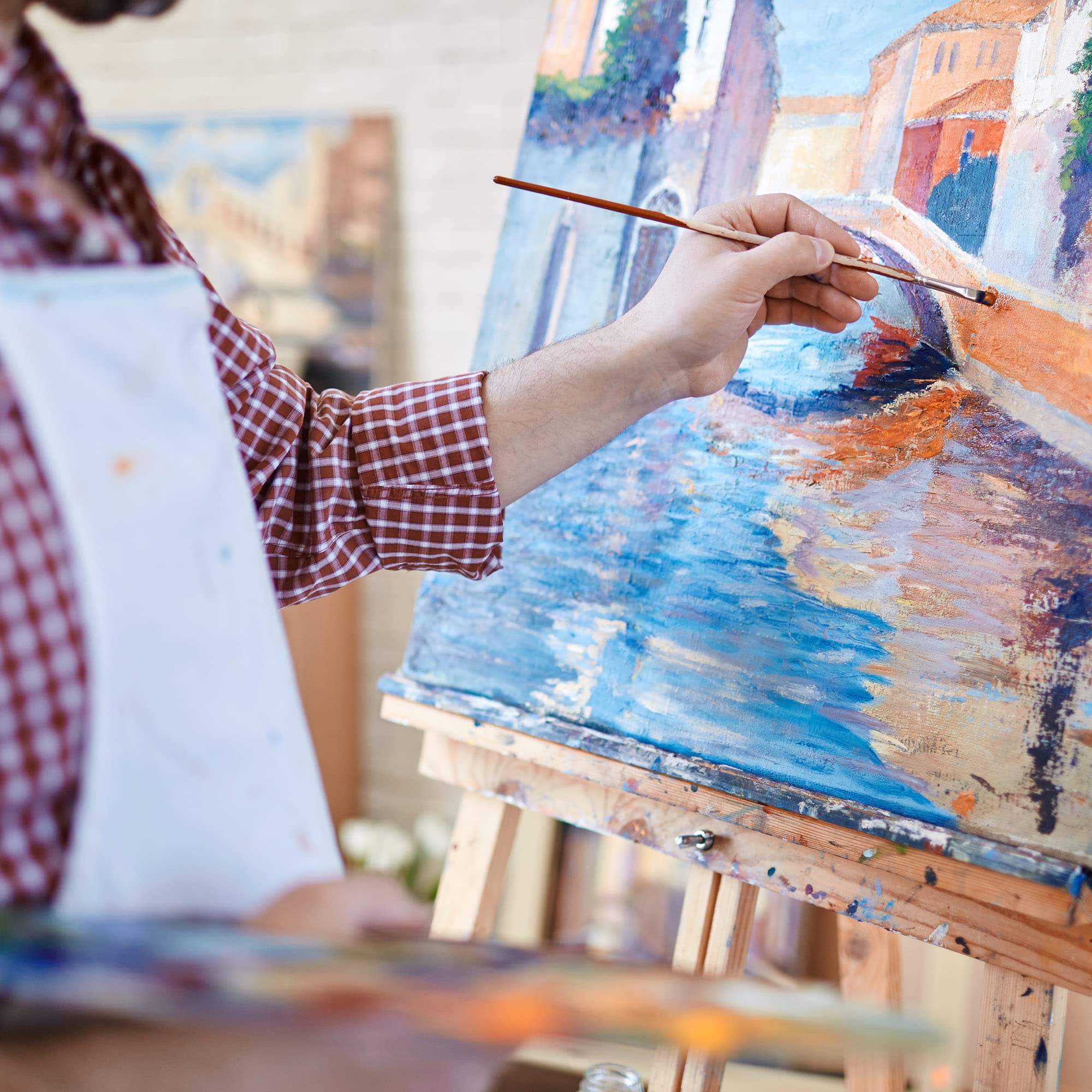 Artina Cavalletto per Pittura Professionale Napoli - cavalletto da Campagna e da Studio per dipingere o disegnare - Legno massello di faggio - Stabile e Robusto - per artisti o amatori
