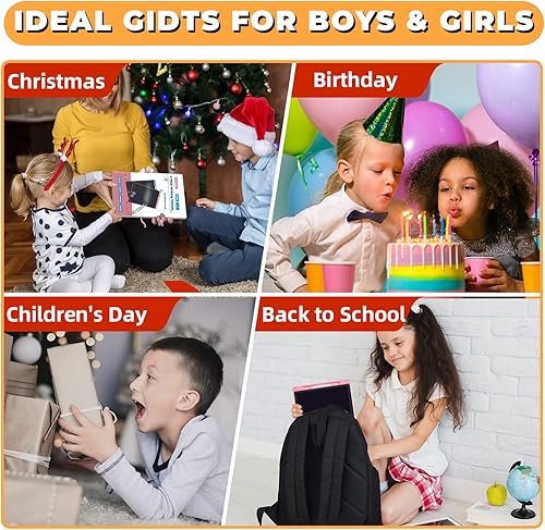 Miniatura 7 de Tableta de escritura LCD, 2 paquetes de almohadillas de dibujo para niños de 3, 4, 5, 6 años, 12 pulgadas, líneas coloridas, tableros de garabatos,