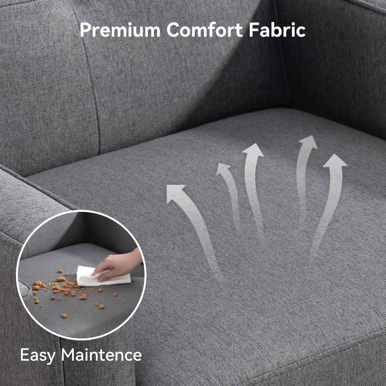 Best Accent Chairs on Sale in 2026 2 Vogue Furniture Direct Mid Century Modern Accent Chair, Fabric Reading Armchair, — product photo