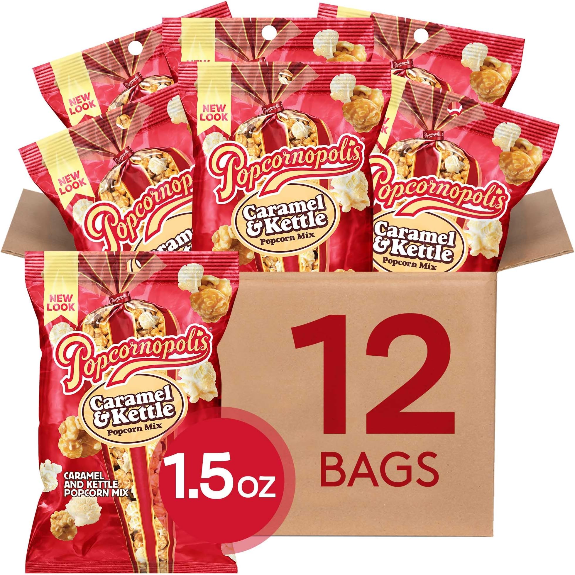 Amazon.com: Popcornopolis Caramel & Kettle Mix 12 ct, 1.5 oz