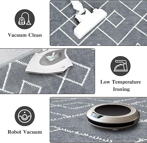 Miniatura 6 de GAOMON Alfombra para sala de estar, alfombra para dormitorio, alfombra de 4 x 6 pies, alfombra de pelo largo, alfombra moderna, esponjosa, alfombra