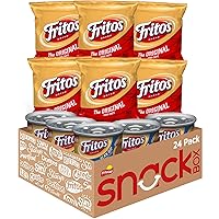 Vista 1 de Frito Lay - Paquete variado de patatas de maíz originales y latas de salsa de frijoles, (paquete de 24)