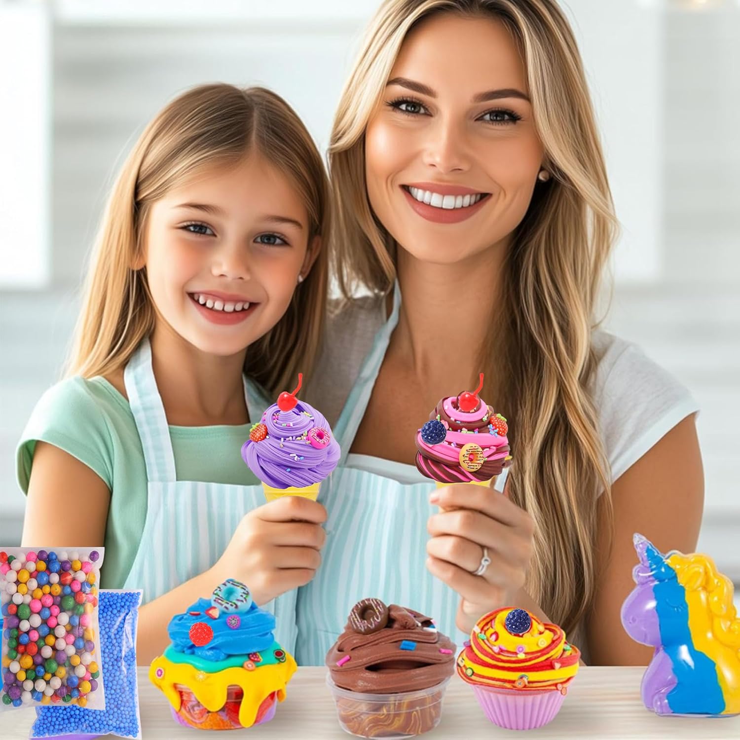 CityActs Slime Accessories Kit for Kids – Slime Mix-Ins Craft Supplies (Charms, Glitter, Foam Balls, Sequins) – DIY Craft Supplies, No Glue Included
