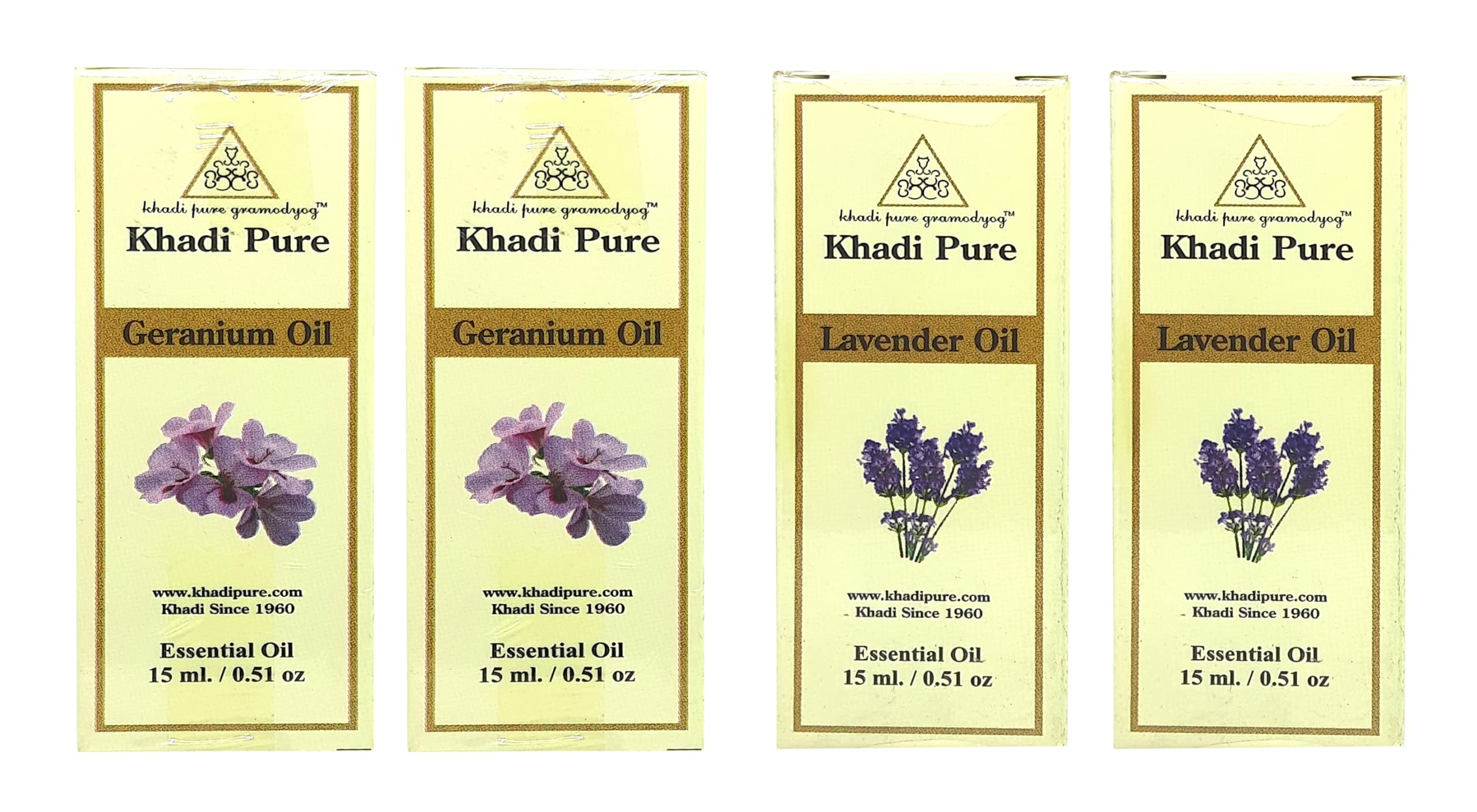 Khadi Pure Geranium & Lavender Essential Oil, 15 Ml (Pack Of 4)-picture-18