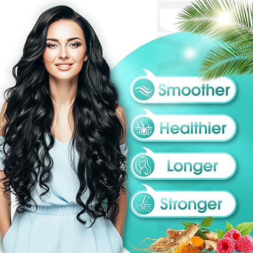 Miniatura 6 de Productos para el crecimiento del cabello, biotina 10000mcg, 30 en 1 con vitamina A, B3, C, D, E, calcio, suplemento para el crecimiento del