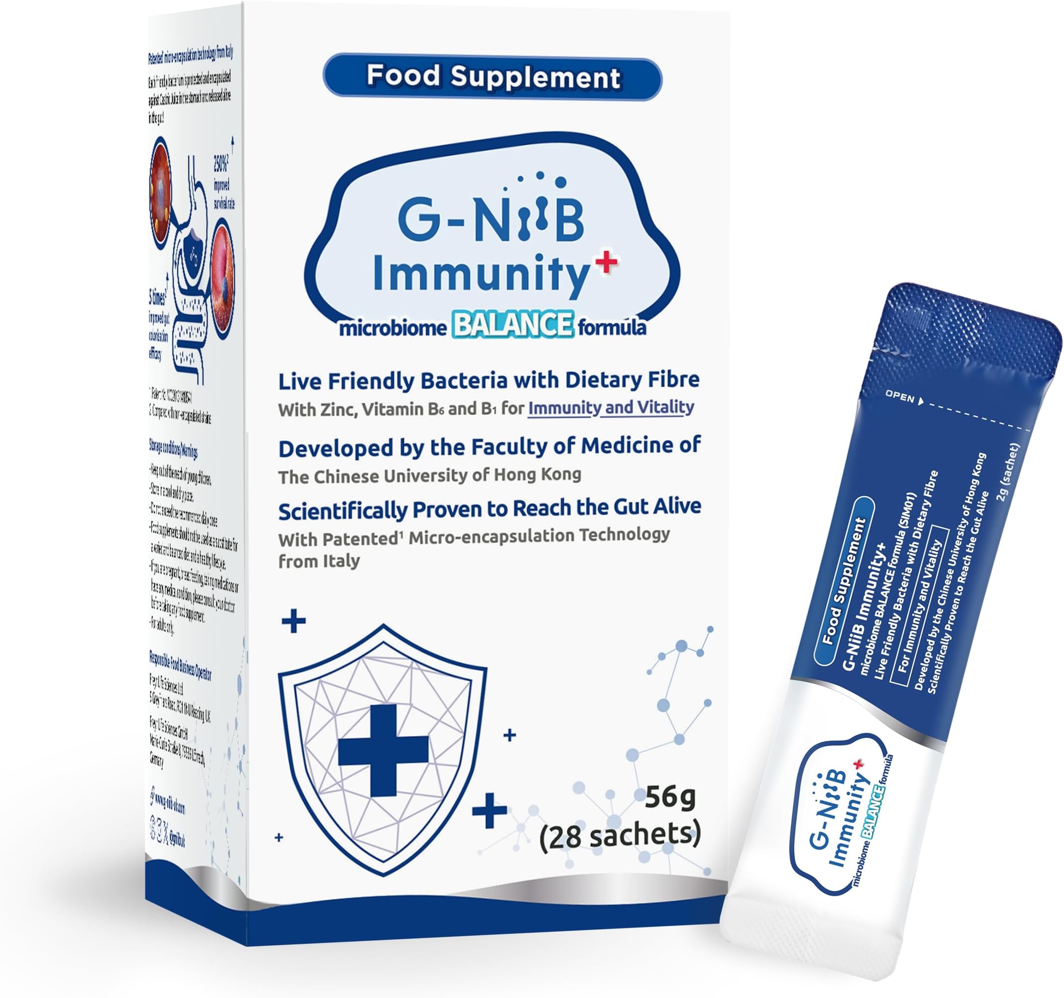 Immunity+ (SIM01) – Probiotics with Prebiotics, Zinc & B Vitamins – Developed by Medical School – Clinically Studied Probiotic Strains – Supports Immunity, Energy & Gut Health – 28-Day use