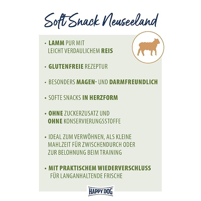 Foto 2 de 6 de Happy Dog Soft Snack Neuseeland 100 g