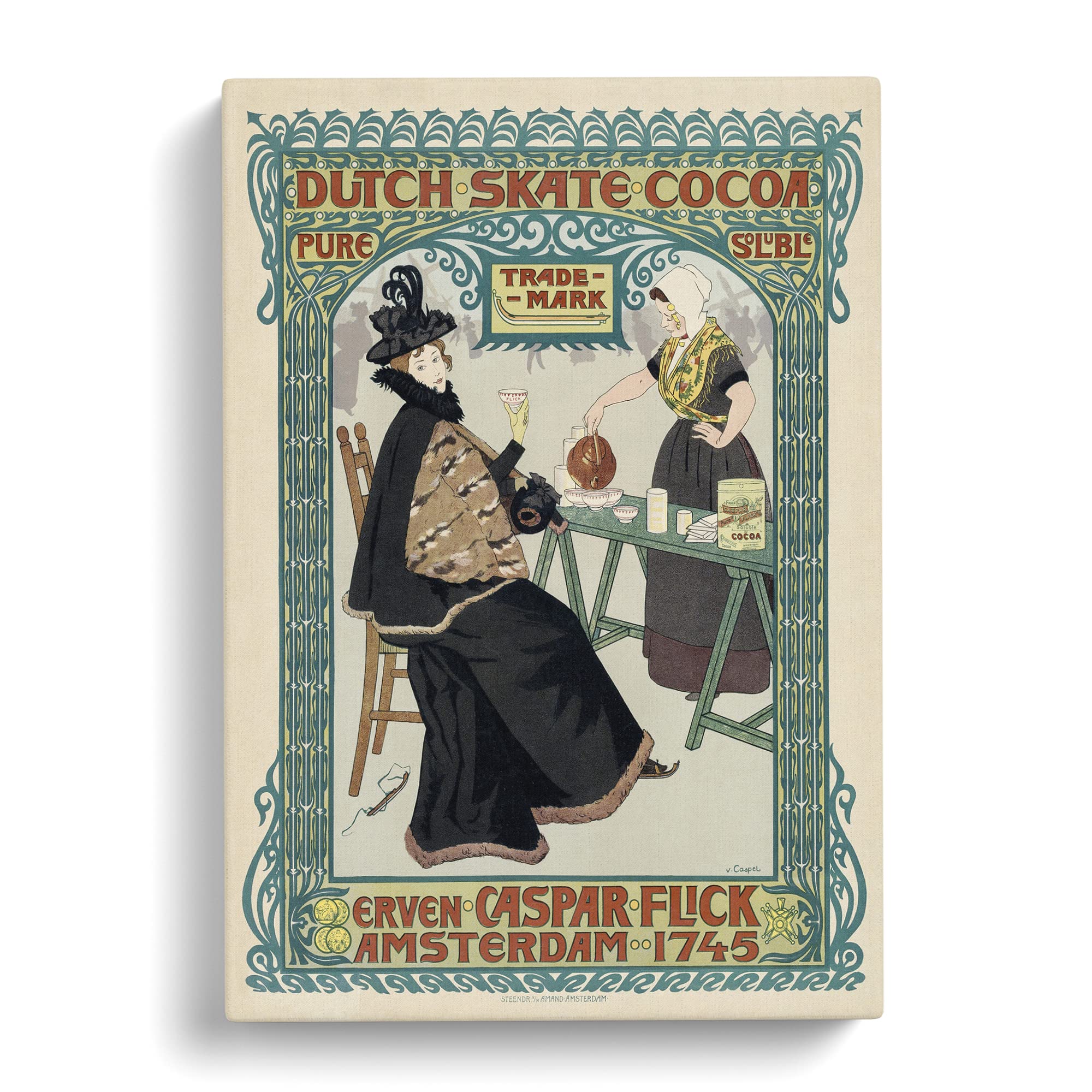 Dutch Skate Coco By Caspel Advertisement Canvas Print, Mixed, 25L x 50W cm - Image 3