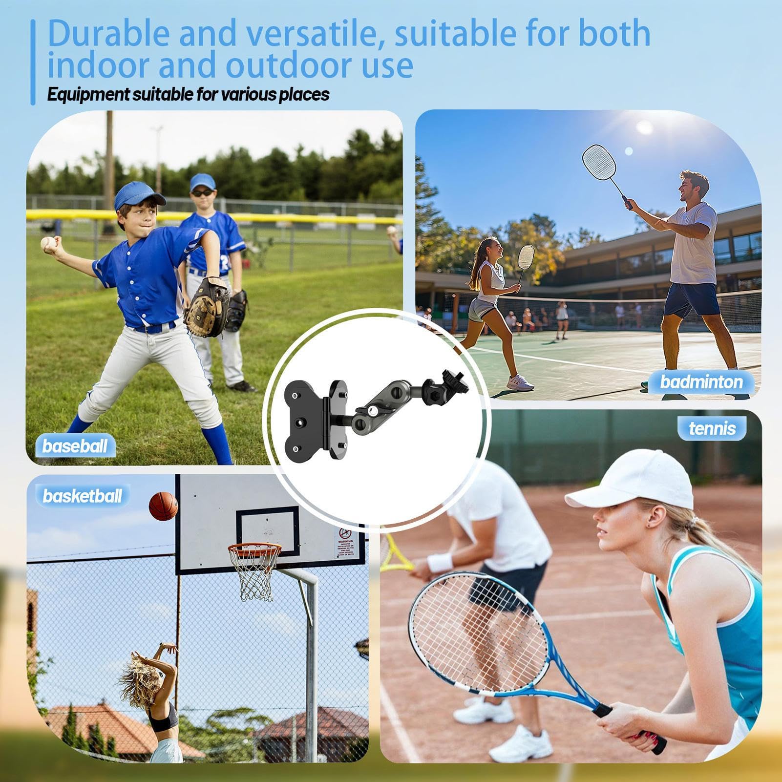 Soporte para teléfono | Cunas magnéticas portátiles para teléfonos inteligentes | Soporte para postes de valla de cámaras de acción, para grabar béisbol, tenis, sódminton, bádminton, fútbol