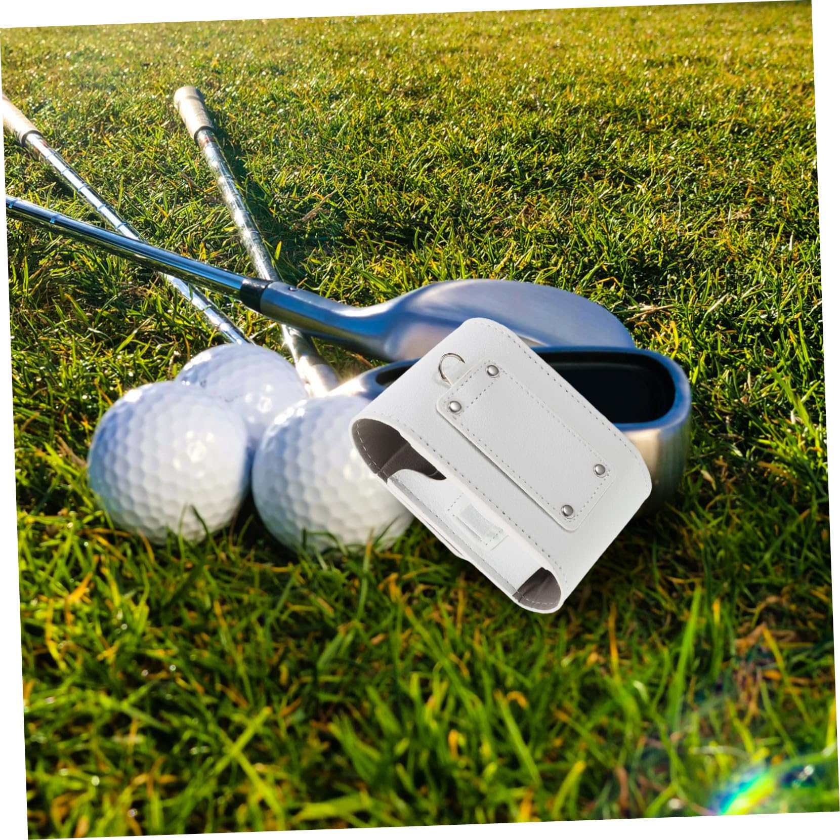 BESPORTBLE De Rangement pour Télémètre De Golf en Plein Sacoche De Protection pour Télémètre Pochette Télémètre De Rangement De Bibelots Blanche Faux Cuir