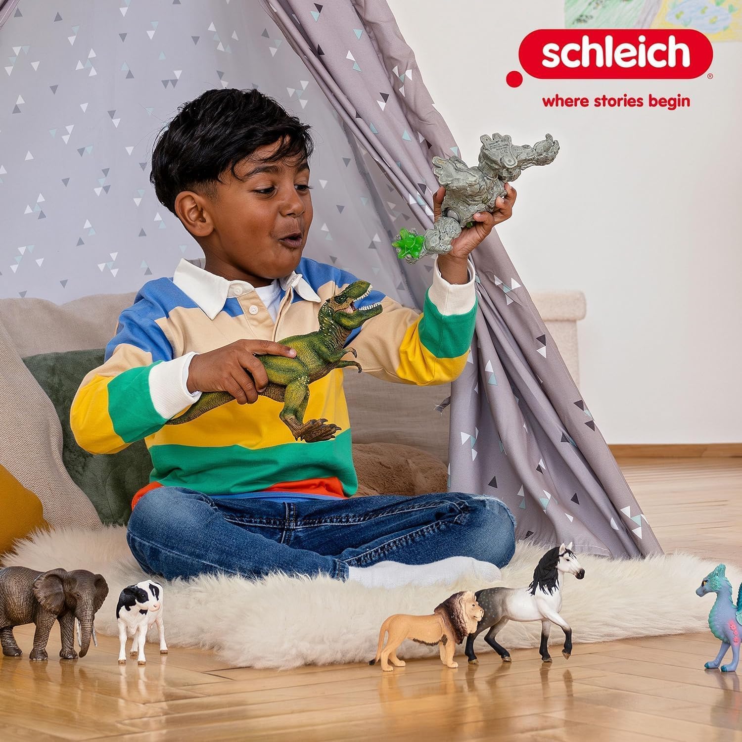 schleich DINOSAURS | Tyrannosaurus Rex 14525 | realistyczny dinozaur z ruchomą szczęką | idealny prezent dla dziewczynek i chłopców | zabawka dinozaur schleich od 3 lat | 28 x 10 x 14 cm