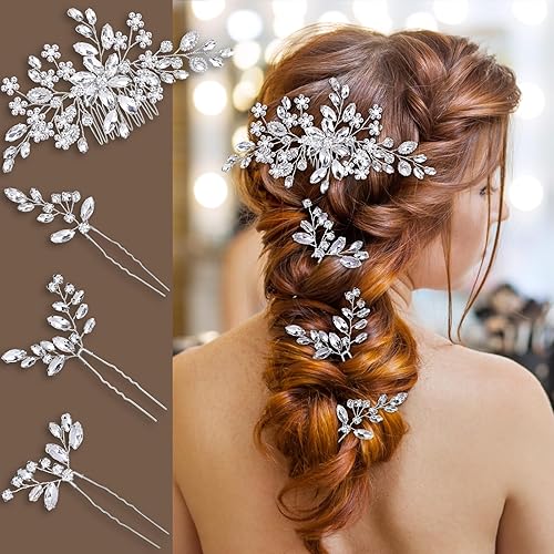 Accesorios para el cabello de boda, accesorios de pelo de novia para pieza de pelo de boda, pieza de pelo de boda para novias, tocado nupcial,