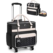 Ytonet Rolling Tote Bag with 4 Spinner Wheels, Rolling Laptop Bag for Work