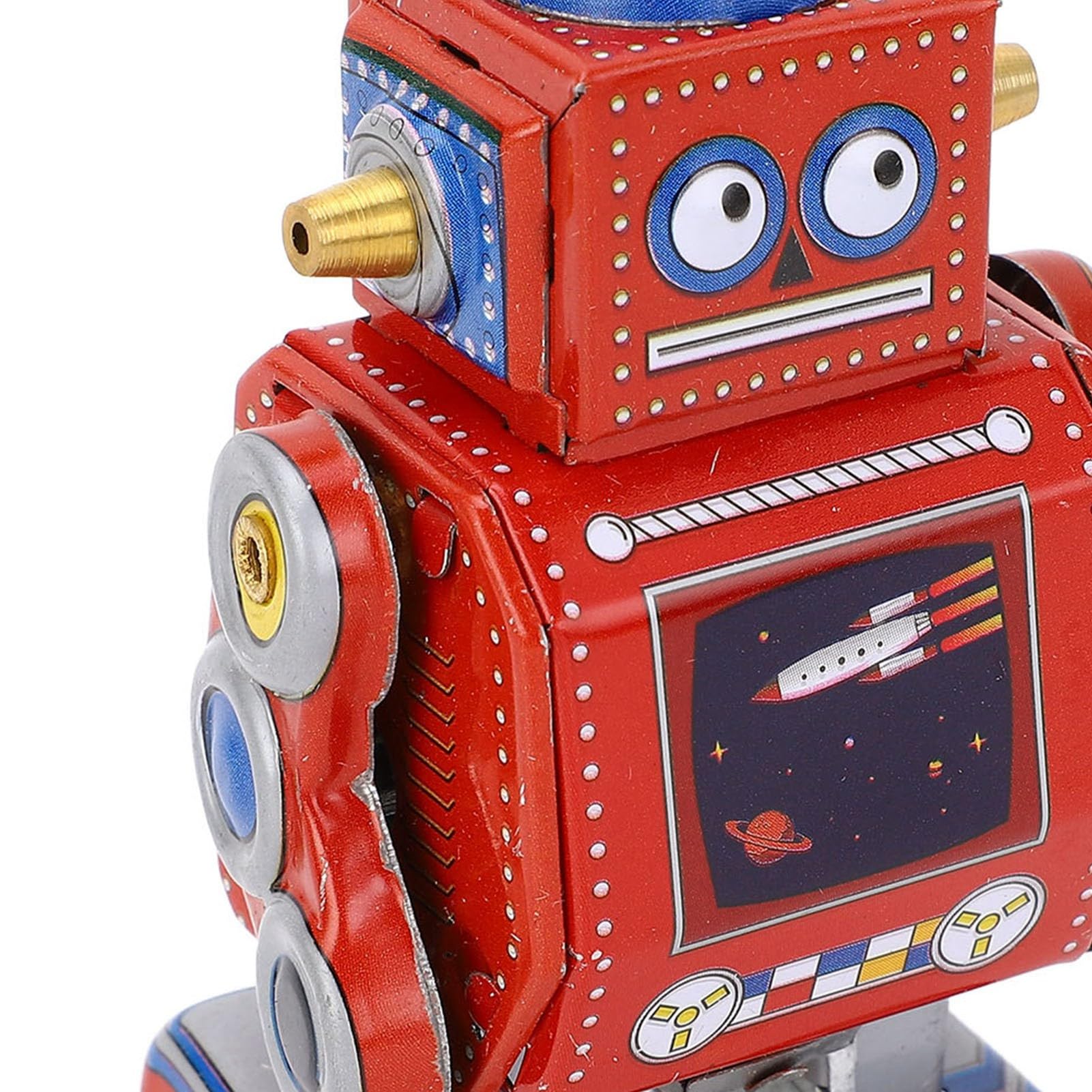 Vintage żelazny Robot Nakręcany, Dekoracyjny Metalowy Robot Bębniący, Nakręcany Robot-zabawka do Kawiarni, Baru, Restauracji, Kolekcji, Kolekcji świąteczny Urodzinowy