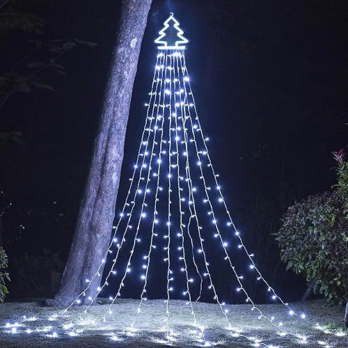 Miniatura 11 de (Nuevo) Luces de decoración de Navidad, 320 luces LED para árbol de Navidad [8 modos y resistente al agua], con adorno de estrella iluminada de 11