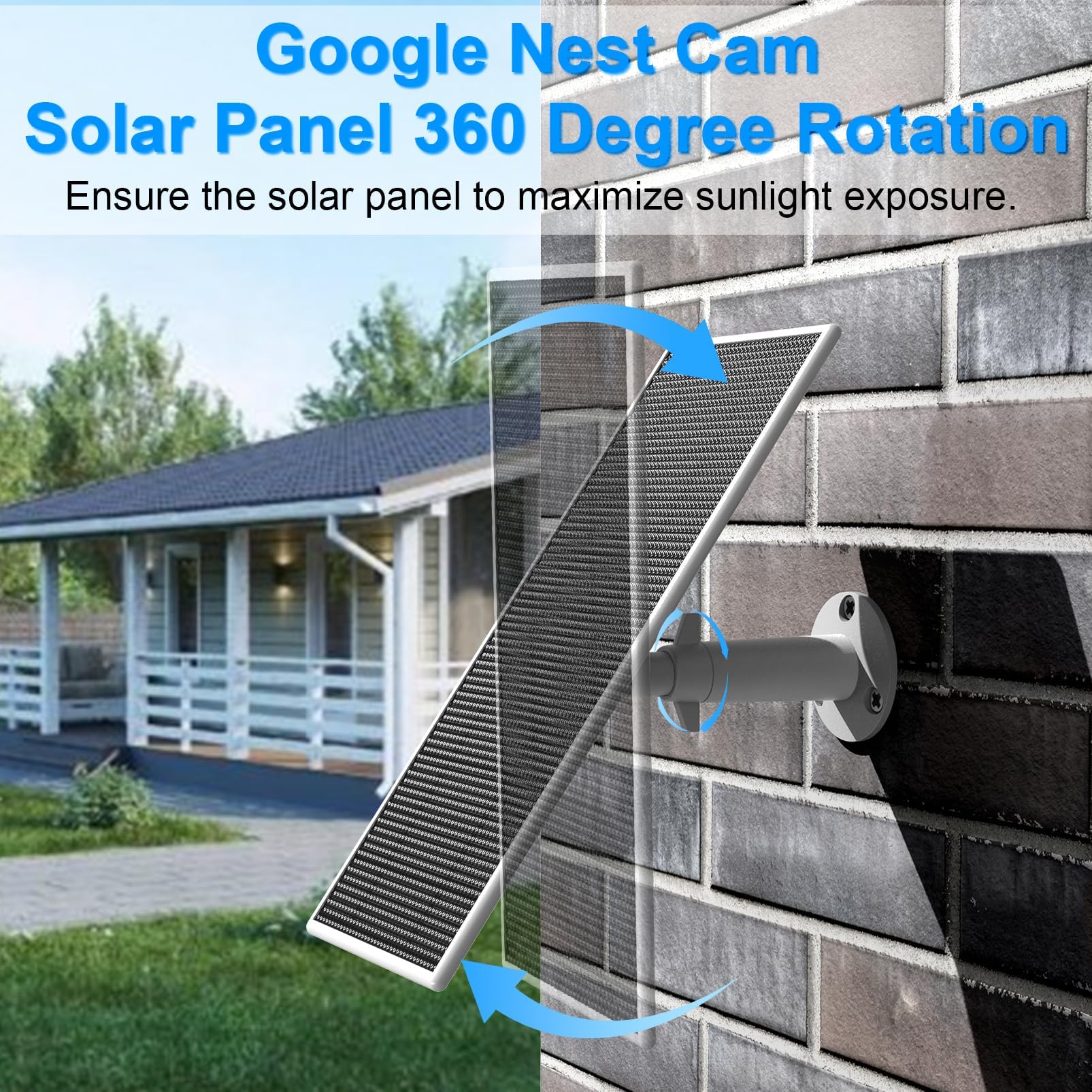 Amazon | Google Nestカメラ用5Wソーラーパネル。 | アップグレード